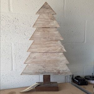 Rustic Brown Wooden Holiday Tree by [Brand]